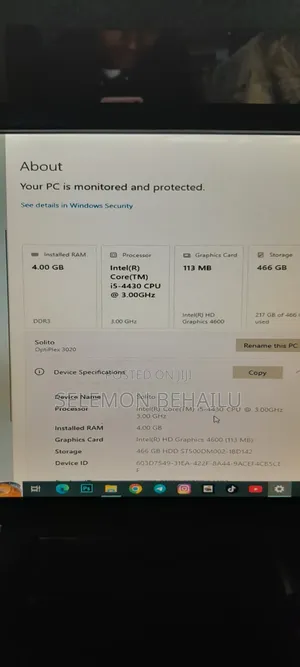 Desktop Computer Dell OptiPlex 3020 4GB Intel Core i5 HDD 500GB