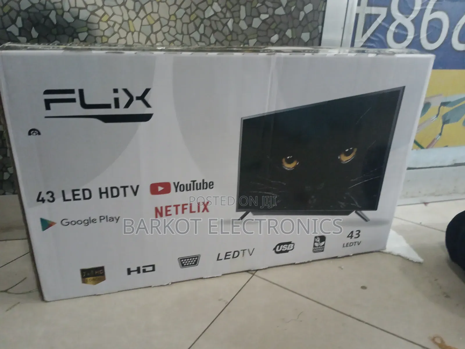 Flix Smart Led Tv 43 Inch Andraid Doubel Gelass 2025 Quality