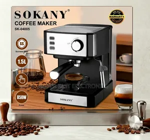 Sokany Espresso Coffee Maker 850w 1.5l Capacity Stainless Steel