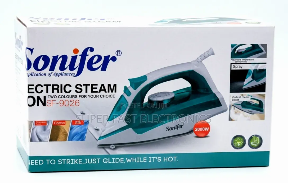 Sonifer Electric Steam Iron 2000w High Power With Vertical