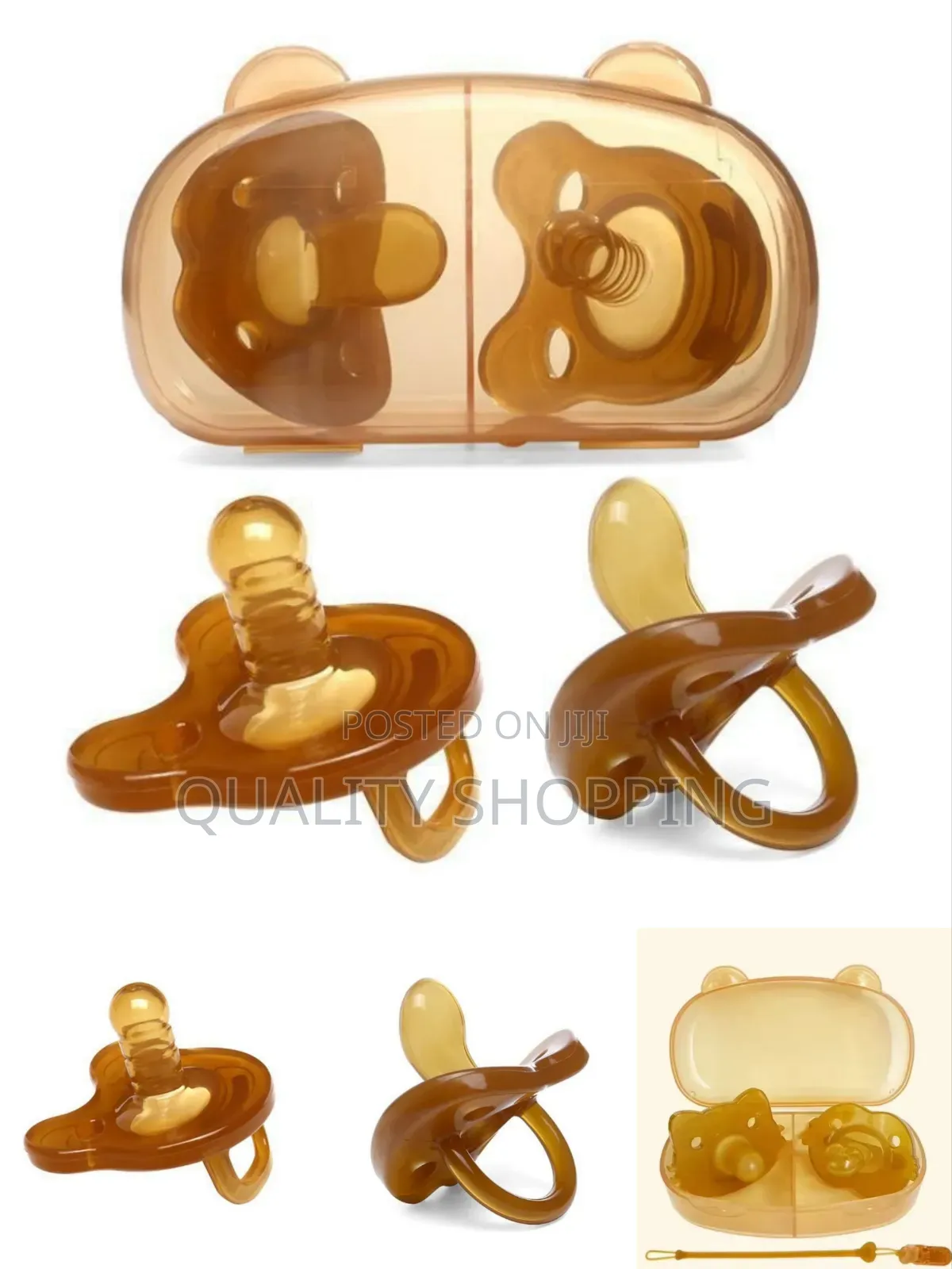 Baby Silicone Pacifier Set With Cute Storage Box