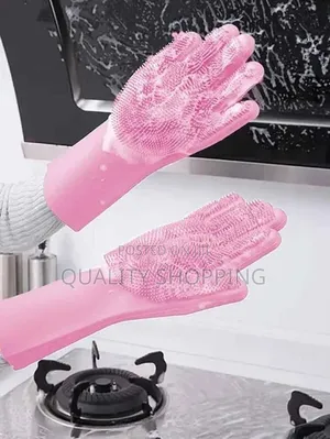 Magic Silicone Dish Washing Gloves High Quality (ወፍራሙ)
