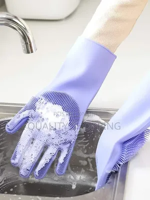 Magic Silicone Dish Washing Gloves High Quality (ወፍራሙ)