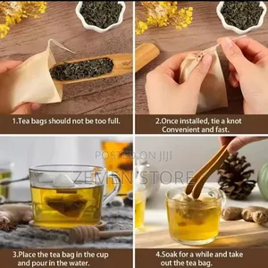 100pcs Disposable Tea Filter Bags የቅመም መንከሪያ