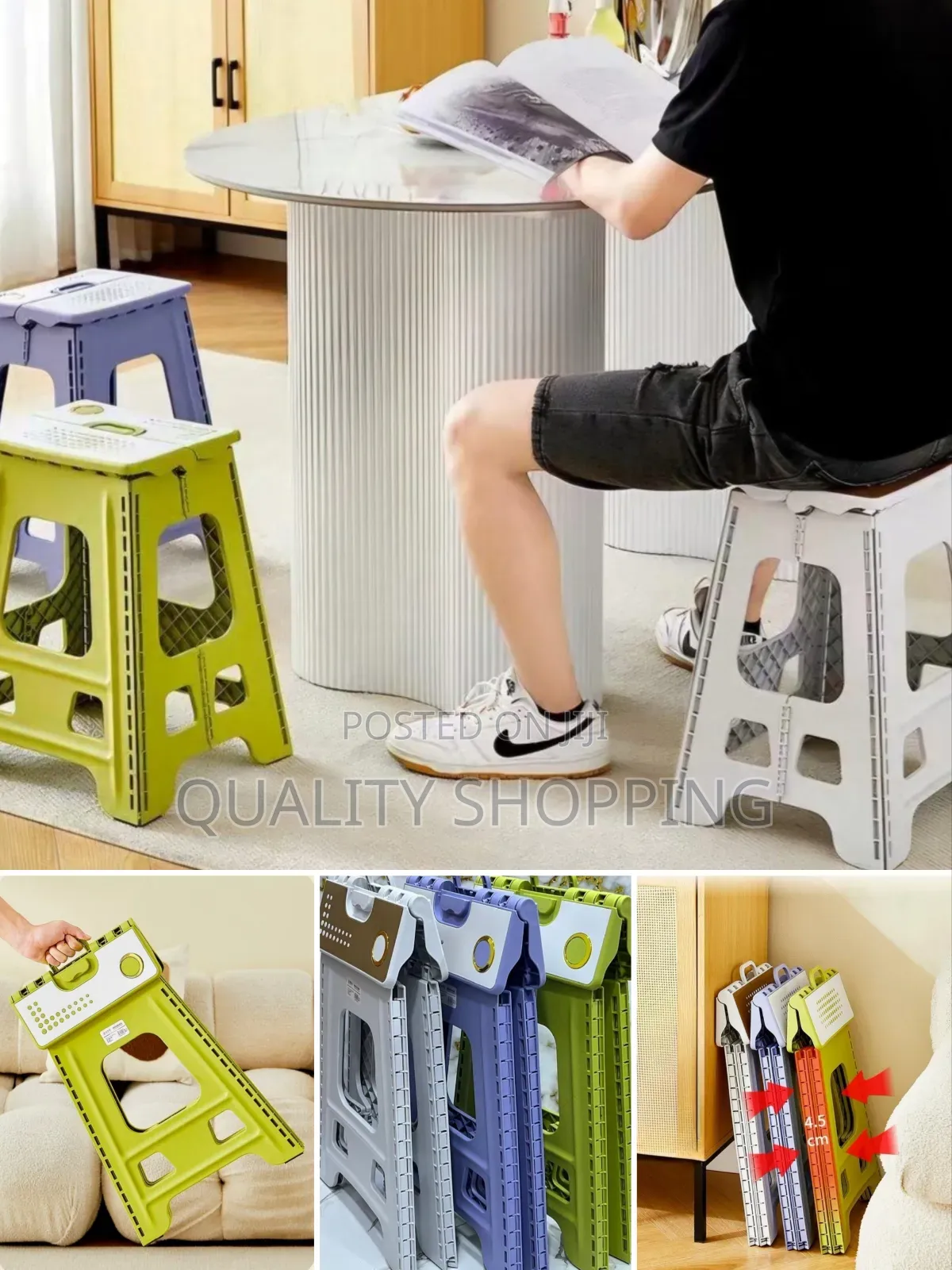 Large Size Portable Folding Stool (ትልቁ ተጣጣፊ ወንበር)
