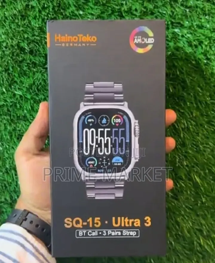 Hainoteko Sq-15 Ultra 3 Smart Watch - Up to 10 Days Battery + 3 Straps