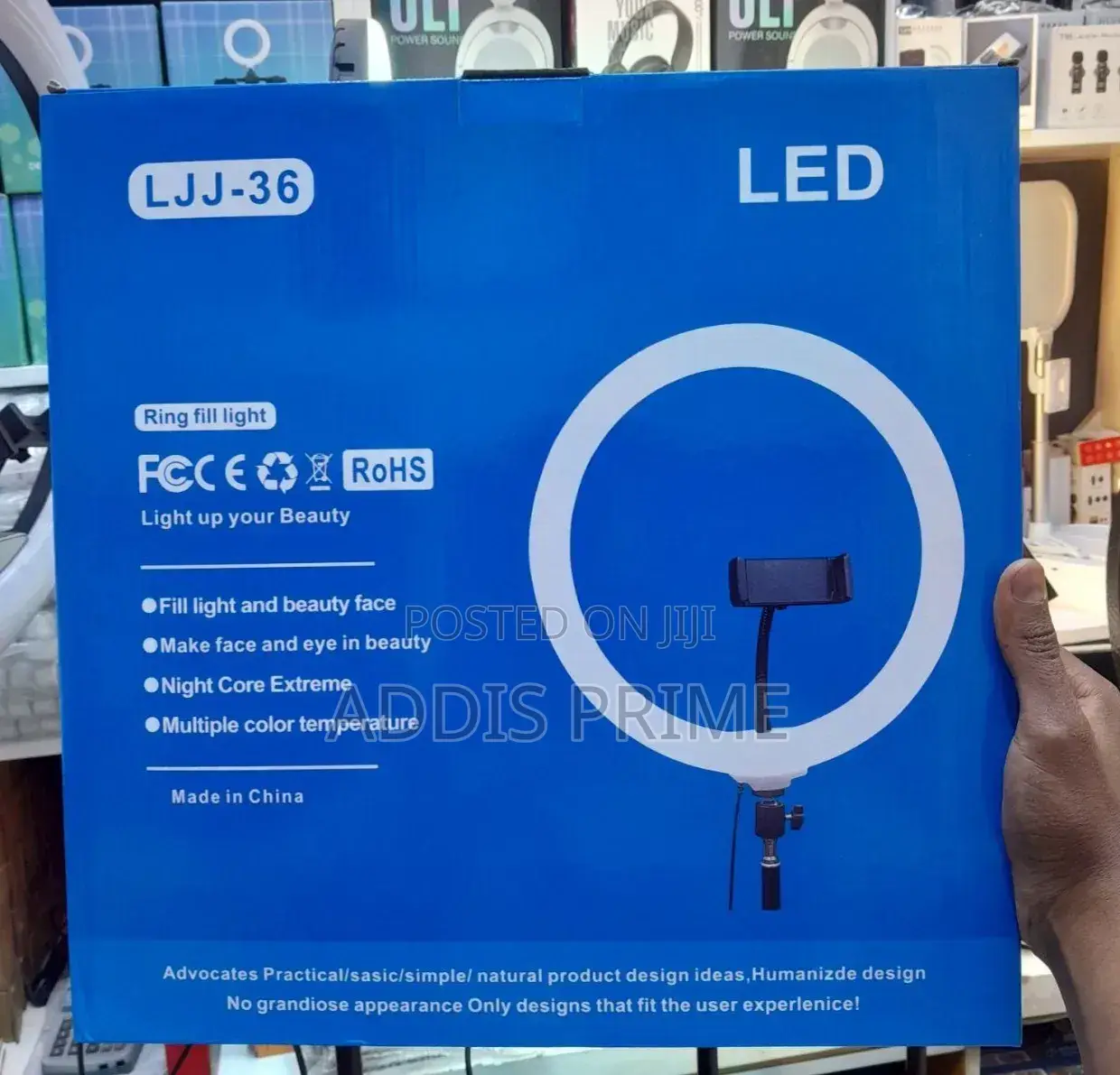 Ljj-36 Led Ring 14 Inch Fill Light With Phone Holder