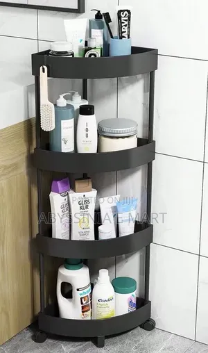 4 Tier Moveable Corner Storage Rack