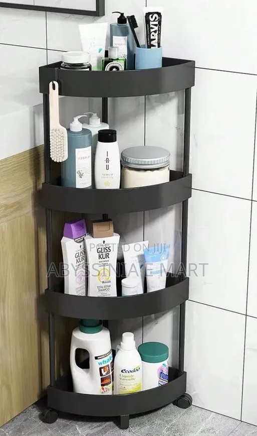 4 Tier Moveable Corner Storage Rack
