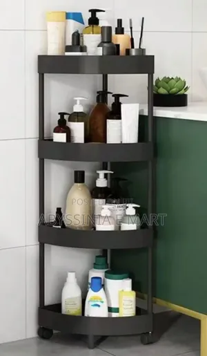 4 Tier Moveable Corner Storage Rack