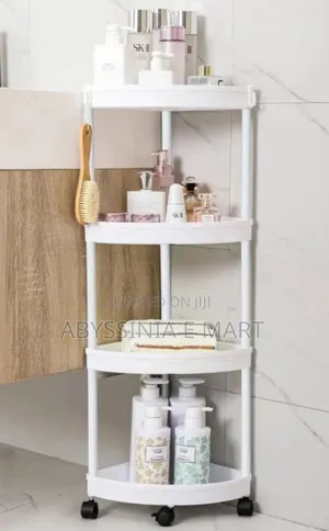 4 Tier Moveable Corner Storage Rack