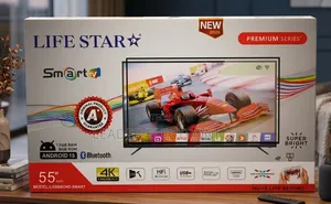 Lifestar Tv 55" Smart Android Tv– Double Glass | New 2026 | Original
