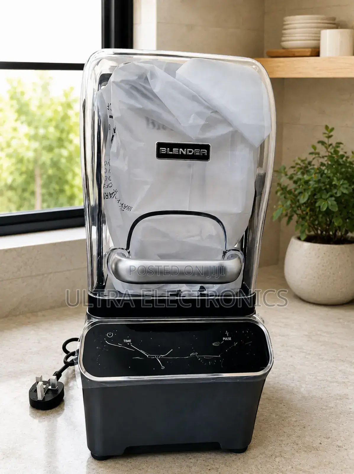 Commercial-Grade Blender Featuring a Sound-Dampening Enclosure For