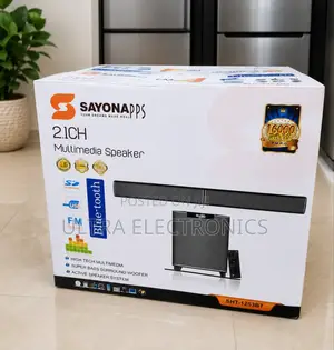 Sayona SHT-1253bt 2.1 Channel Multimedia Sound Bar Speaker System