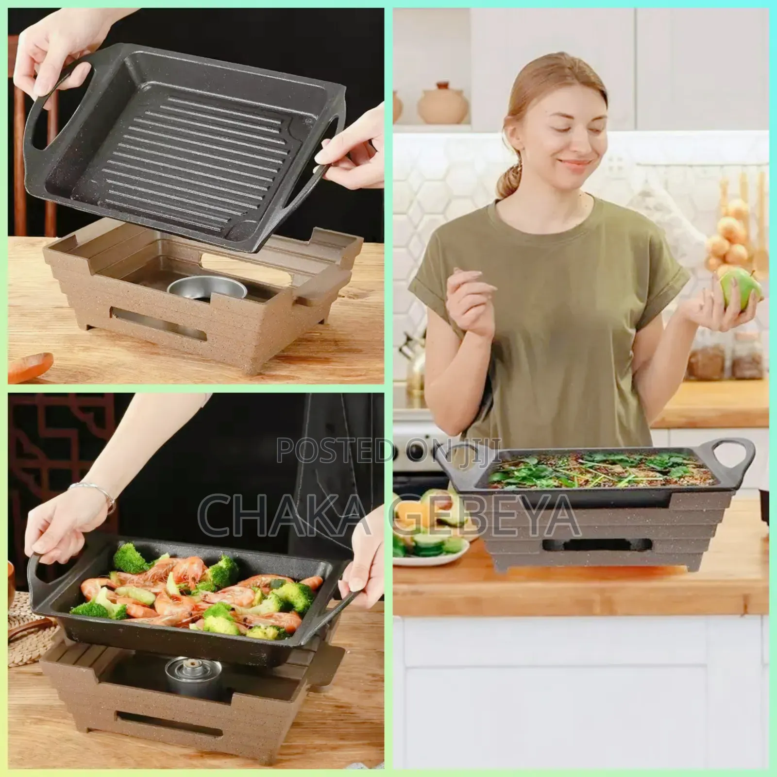 Barbecue Stove Alcohol Furnace – Non‐Stick Aluminum Alloy Grill
