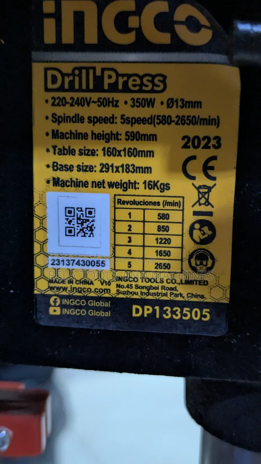 Ingco Drill Press Machine Stand Drill 350w 13mm Quality Machine