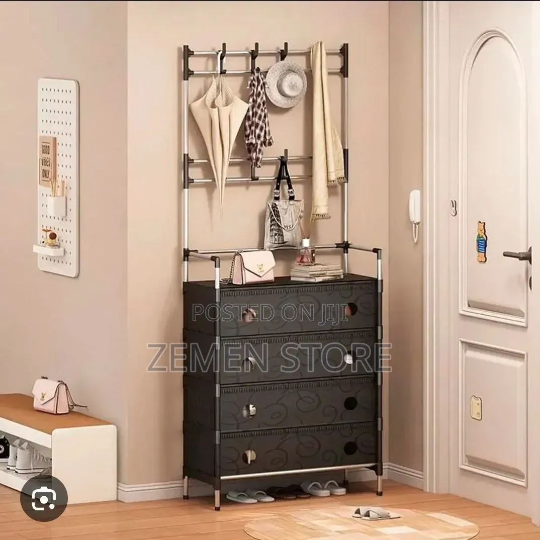 Multifunctional Shoe Hat Rack 5-tier 1.72m ጫማ ባርኔጣ ማስቀመጫ