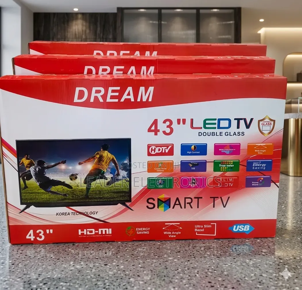Dream Tv 43" Smart Android Tv – Double Glass | New 2026 Model