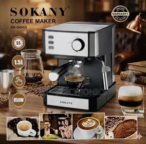 Sokany Coffee Maker 1.5l Stainless Steel Espresso Machine