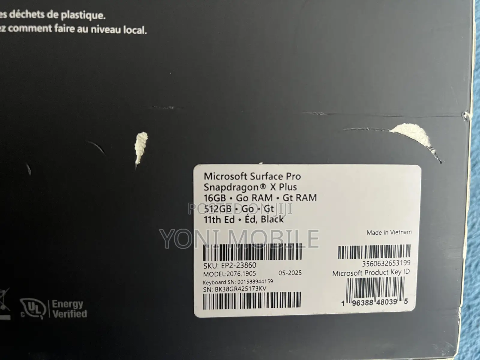 New Microsoft Surface Pro 11th Edition, a Copilot+ PC 16GB SSD 512GB