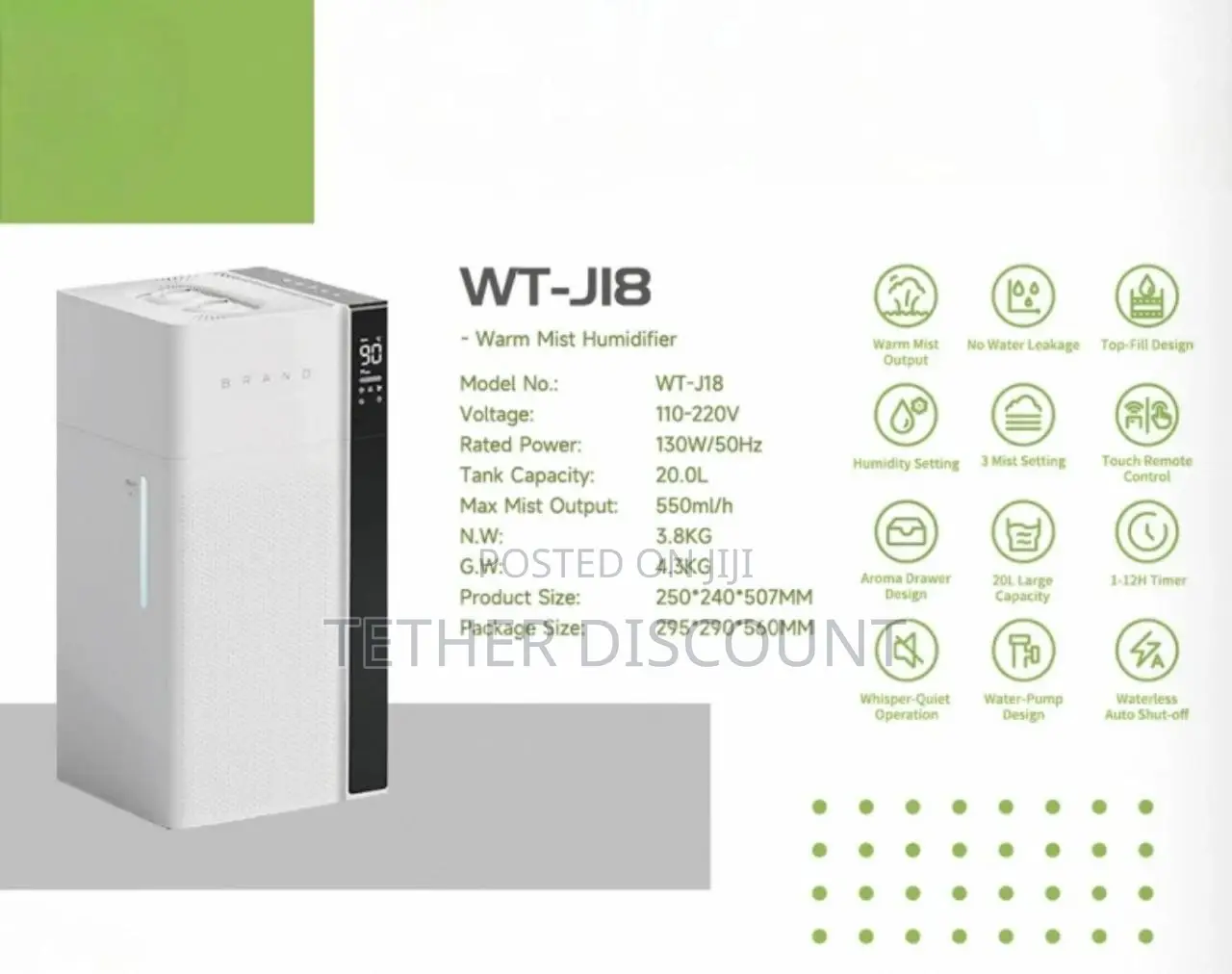 Ultrasonic Humidifierit's New አዲስ ነው ያሞቃል ያቀዘቅዛል -