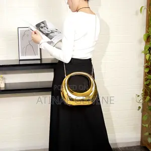 Luxury Gold Sculptural Mini Handbag