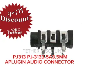 Pj313 Pj-3133-5a 3.5mm Aplugin Audio Connector 3-Pin PCB Mount