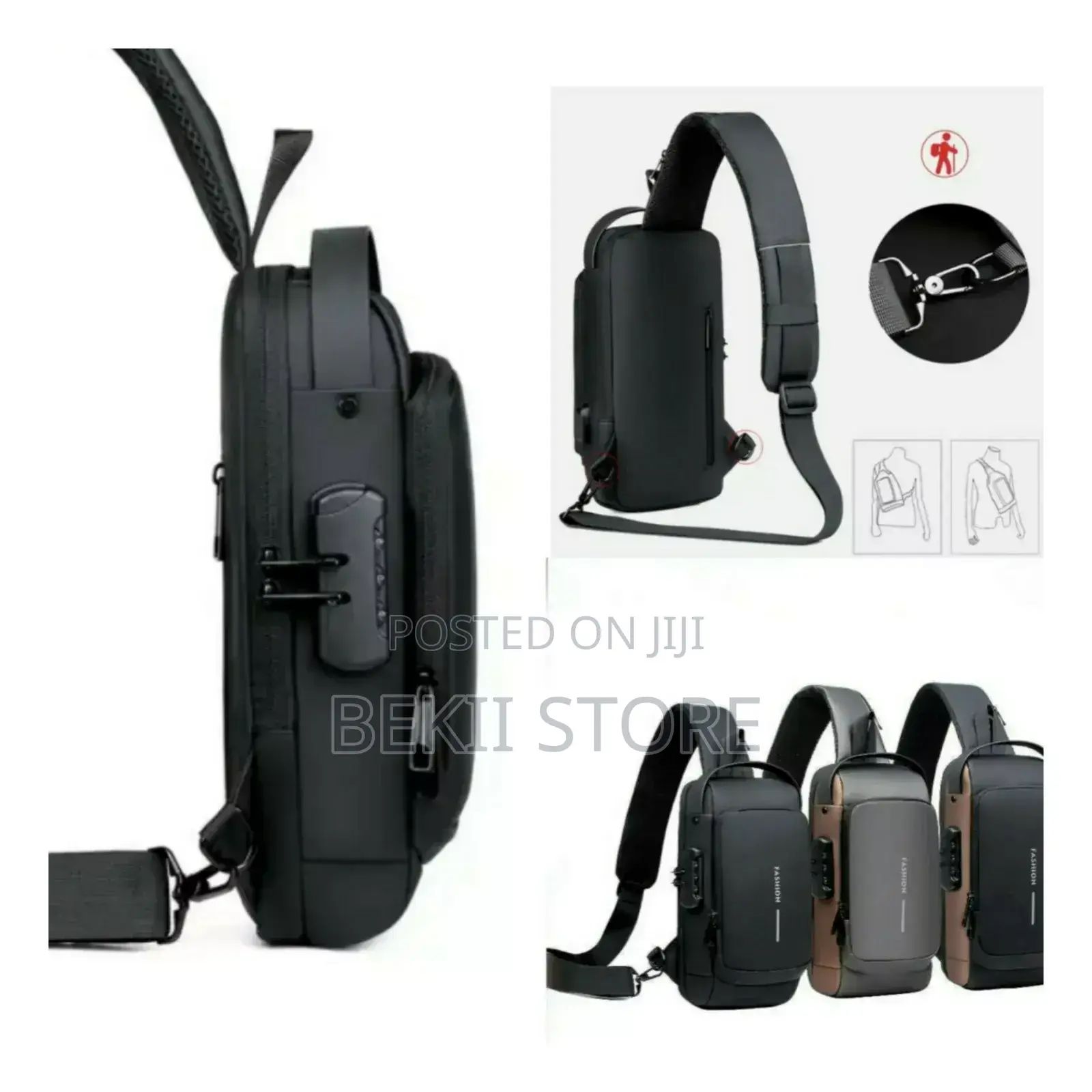 Multifunctional Cross Body Bag Water Proof Chest Sling Shoulder Bag