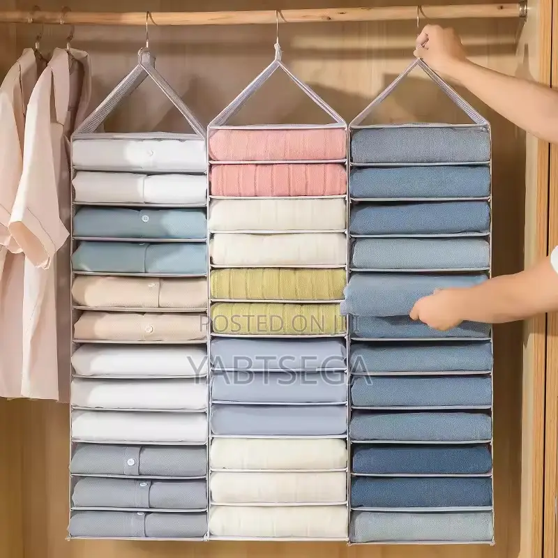 Wardrobe Space With Layer Hanging Storage Bag