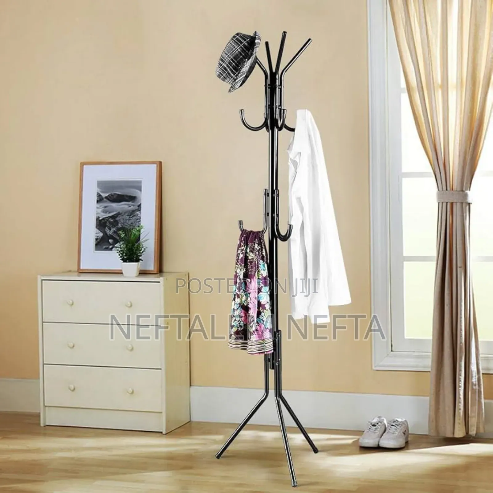 Standing Caot,Jacket,Tie,And Hat Hanger