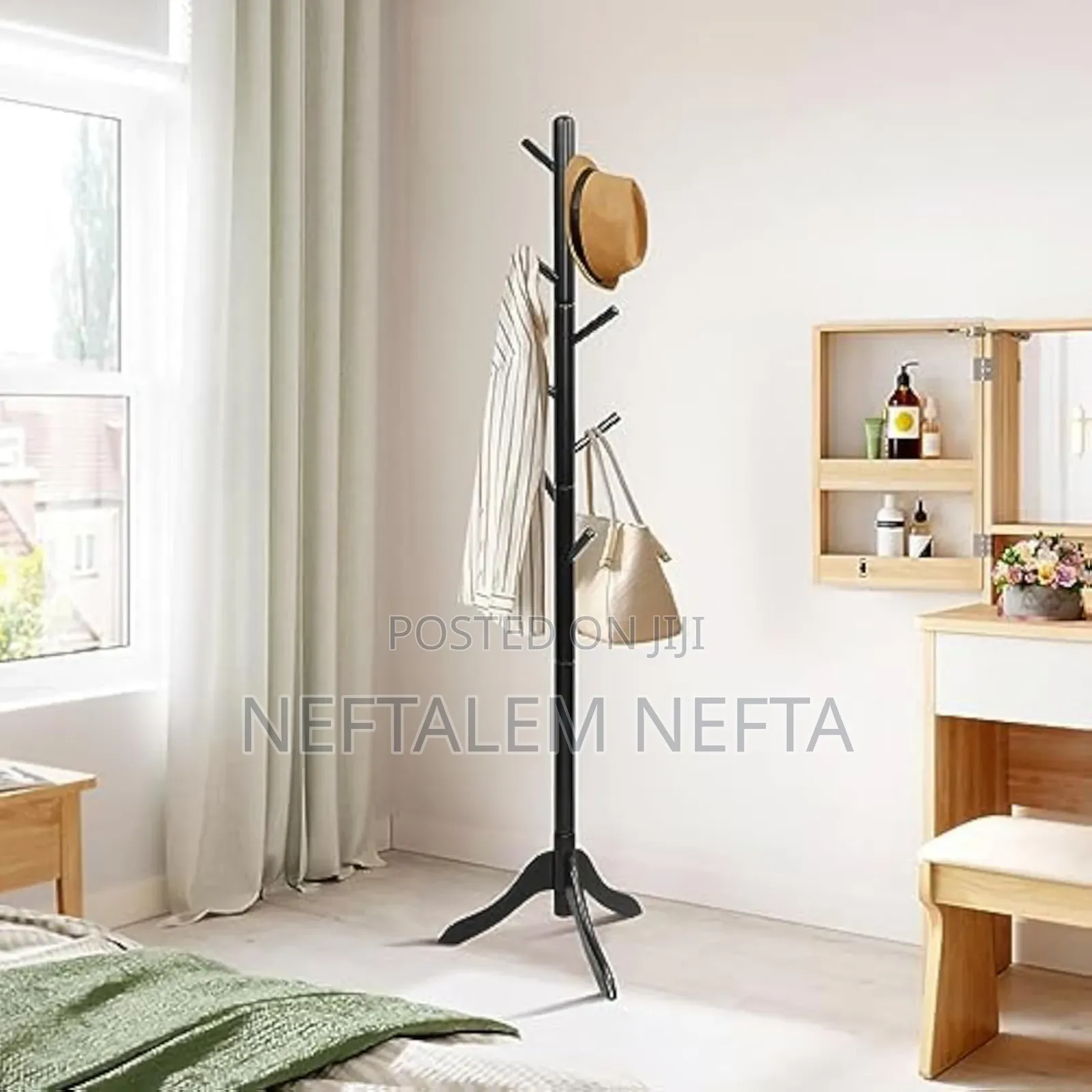 Standing Caot,Jacket,Tie,And Hat Hanger