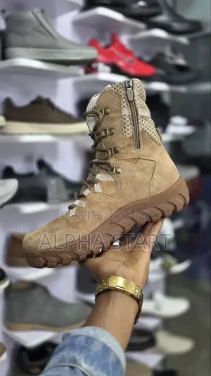 Ak High Master Quality Smooth Boots Snaekers for Man's