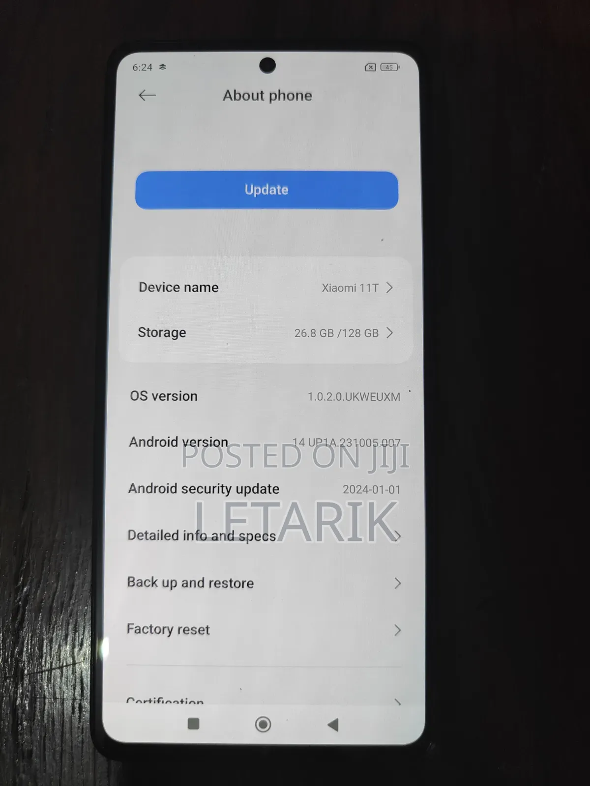 Xiaomi 11T 128 GB Black