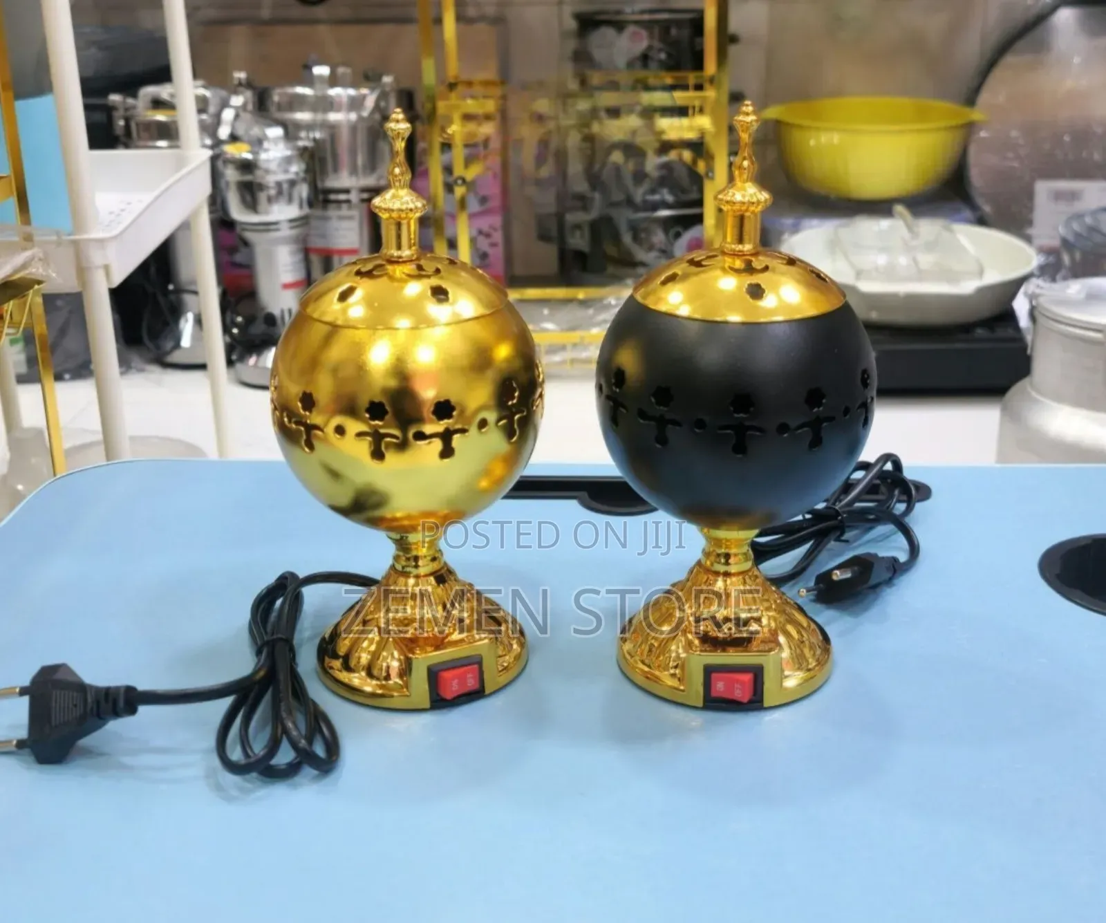 Electrical Incense Burner የኤሌክትሪክ ዕጣን ማጨሻ – Gold Silver