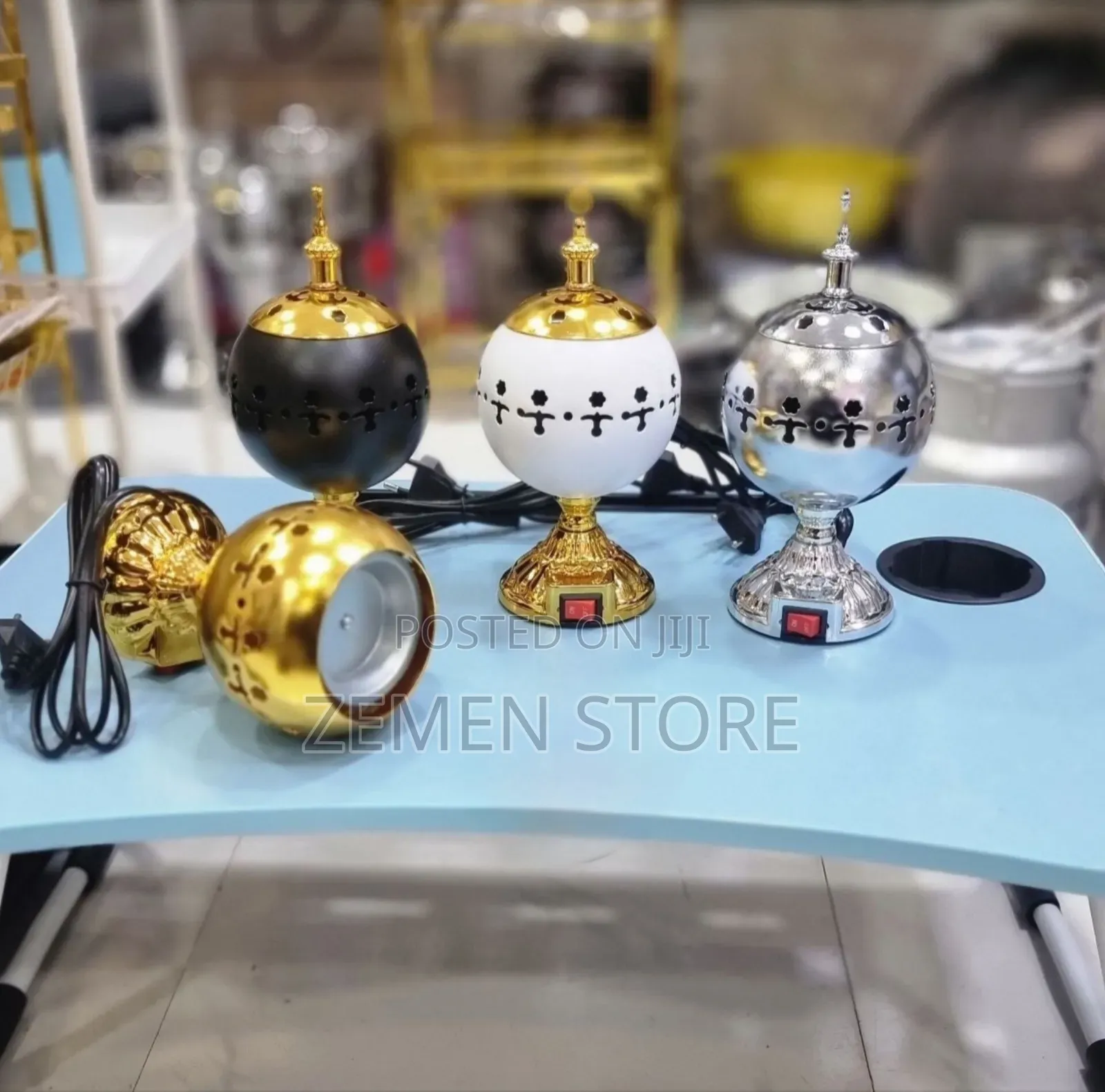 Electrical Incense Burner የኤሌክትሪክ ዕጣን ማጨሻ – Gold Silver