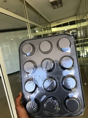 12 Cup Muffin Cupcake Baking Tray የማፍን መስሪያ ፓን Non-Stick