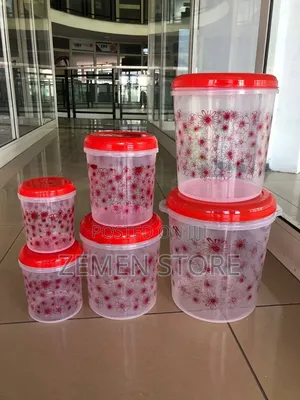 6 ፍሬ ጥራት ያለው የአስቤዛ ማስቀመጫ 6 PCS Quality Kitchen Storage Set