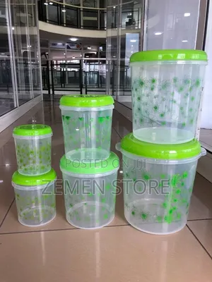 6 ፍሬ ጥራት ያለው የአስቤዛ ማስቀመጫ 6 PCS Quality Kitchen Storage Set