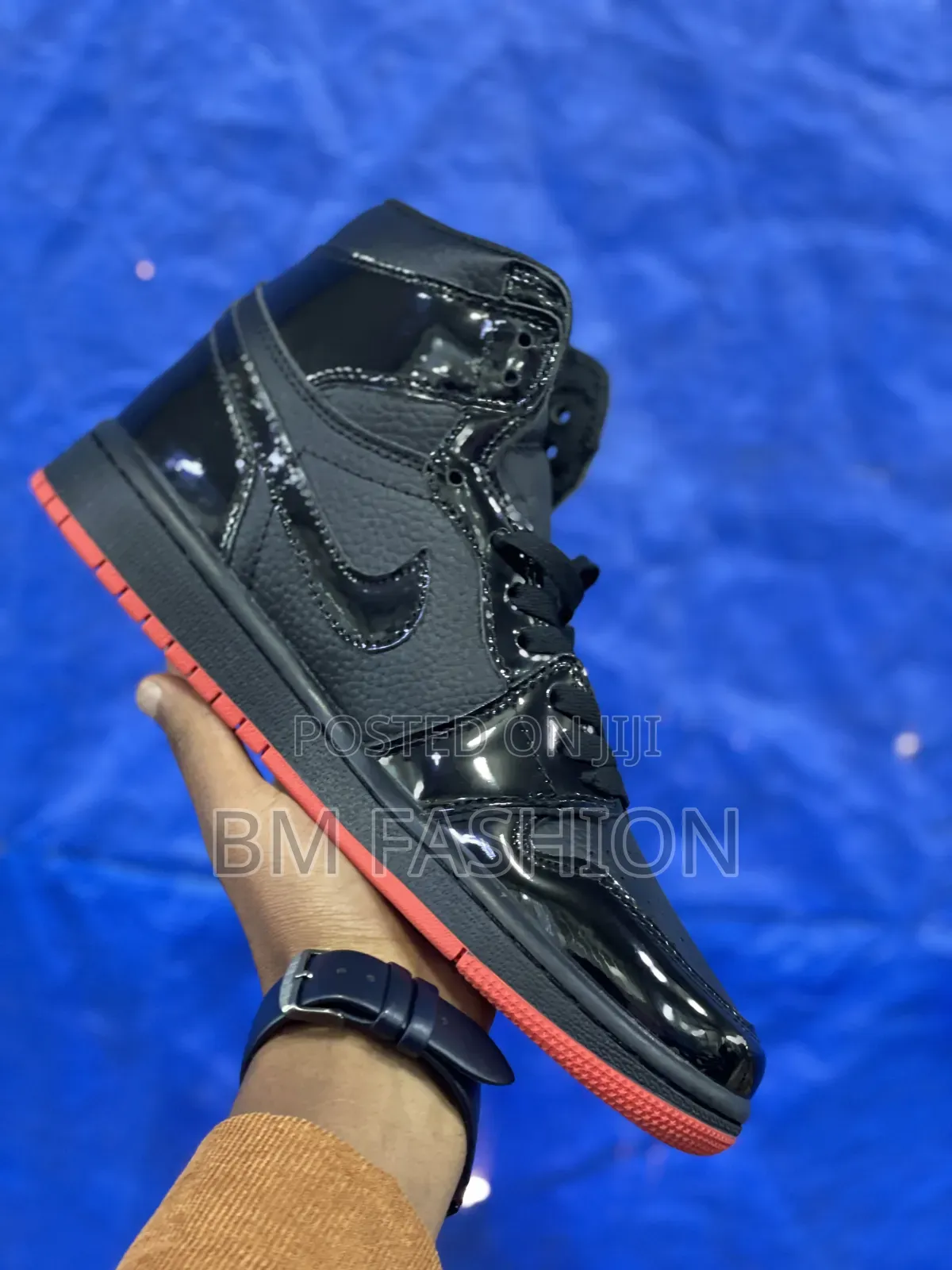 Air Jordan 1 High: Black Patent Red