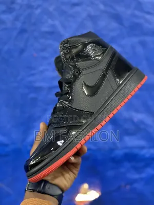 Air Jordan 1 High: Black Patent Red