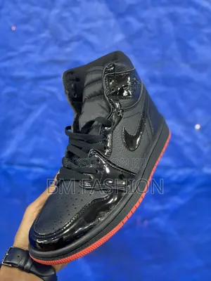 Air Jordan 1 High: Black Patent Red