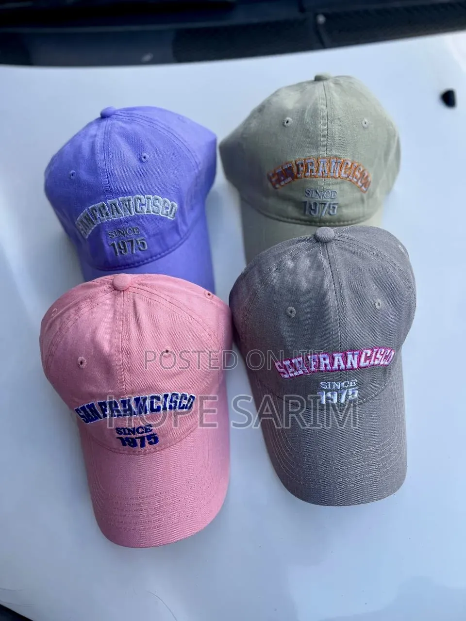 Stylish "San Francisco" "New York" Embroidered Caps