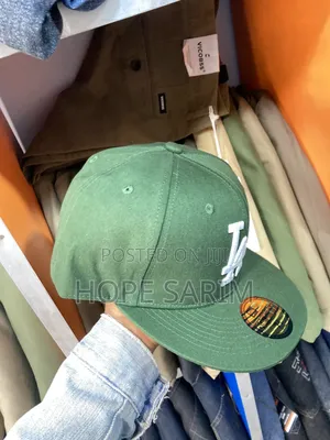 Premium Green La Fitted Baseball Cap