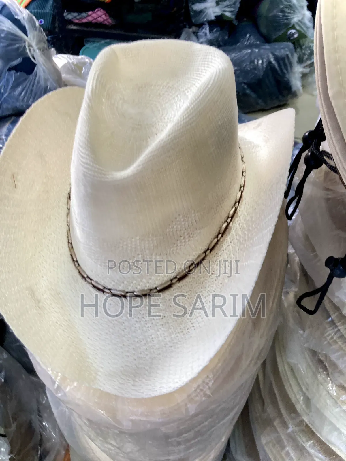 Stylish White Woven Cowboy Hat