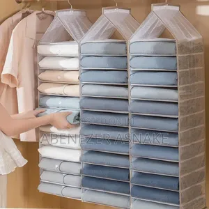 Wardrobe Space With Layer Hanging Storage Bag