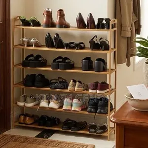 High Quality Bamboo 6 Layer Shoe Rack