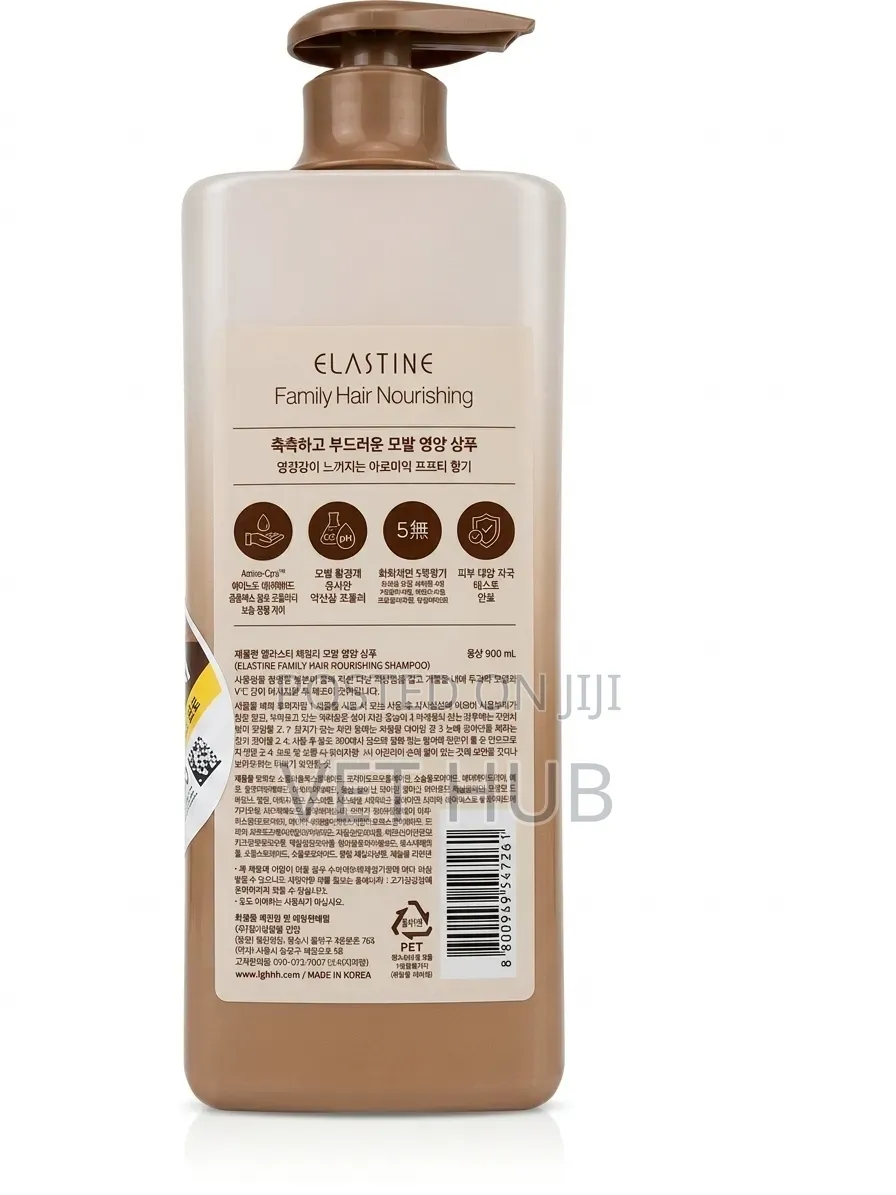 Original Korean Elastine Shampoo – 900ml (Jumbo Family Size)