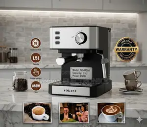 Sokany Stainless Espresso Machine – 1.5l | 850w | Best Price in Addis!