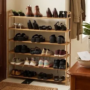 6 Layer Bamboo Top Quality Shoe Rack