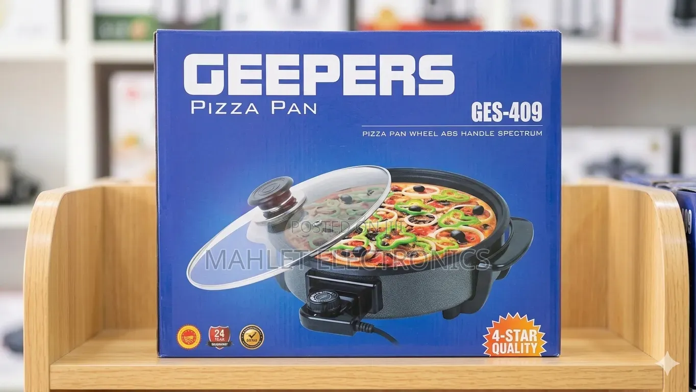 Geepas ባለብዙ አገልግሎት የፒዛ መጥበሻ (Electric Pizza Pan) — ኦሪጅናል